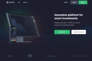 صفحه اصلی وبسایت بروکر کوتکس - معرفی و بررسی کارگزاری Quotex