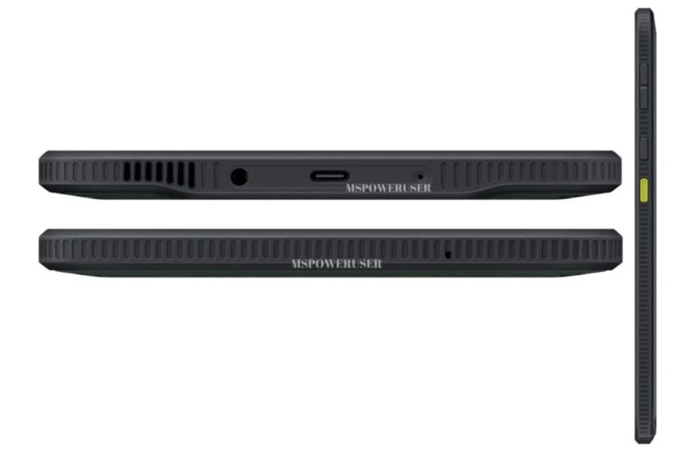 این تبلت فوق مقاوم ۲۰۲۴ سامسونگ است 4 رندر گلکسی تب اکتیو 5 سامسونگ از نمای کناری