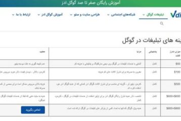 ۴۳ میلیون تومان رایگان در گوگل تبلیغ کنید با آژانس وی دیجیتال مارکتینگ