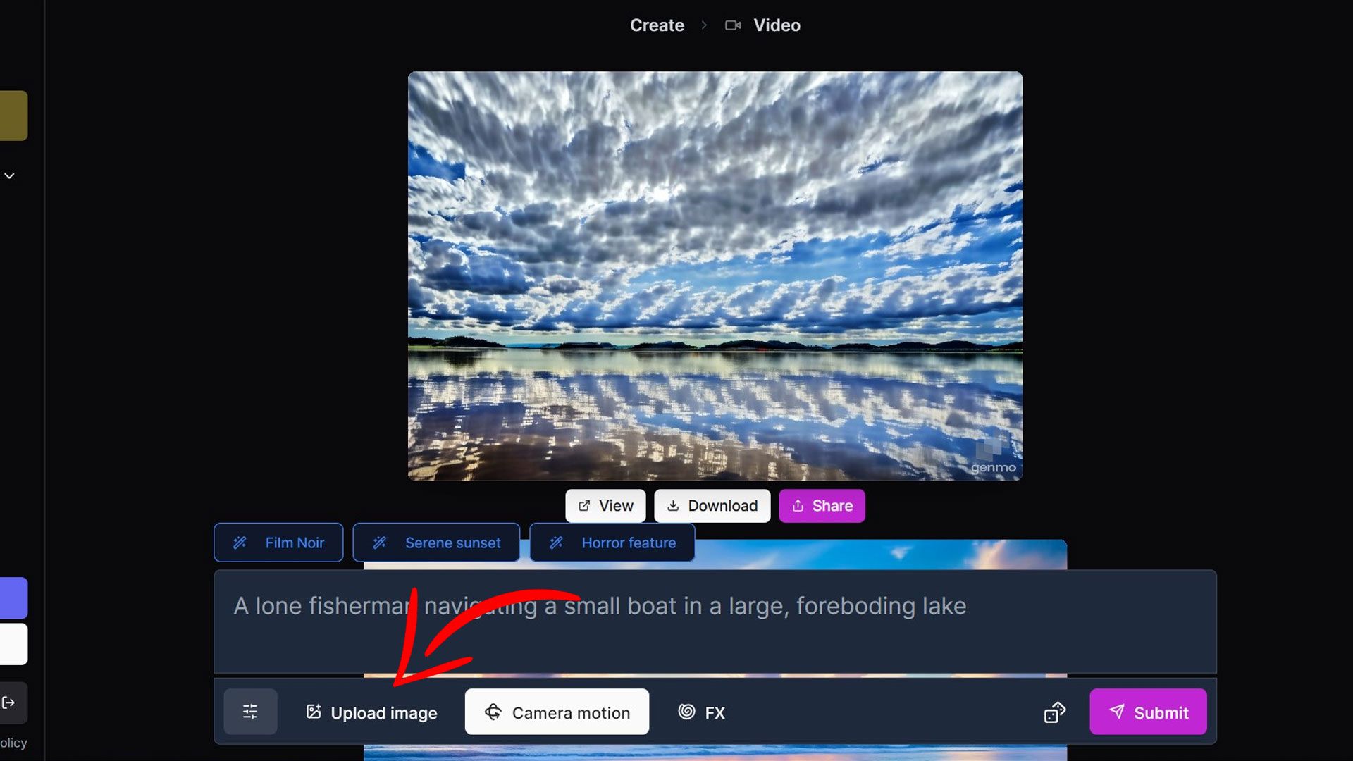 بهترین ابزارهای هوش مصنوعی برای تبدیل عکس به فیلم_سمسون 26 گزینهی Upload Image