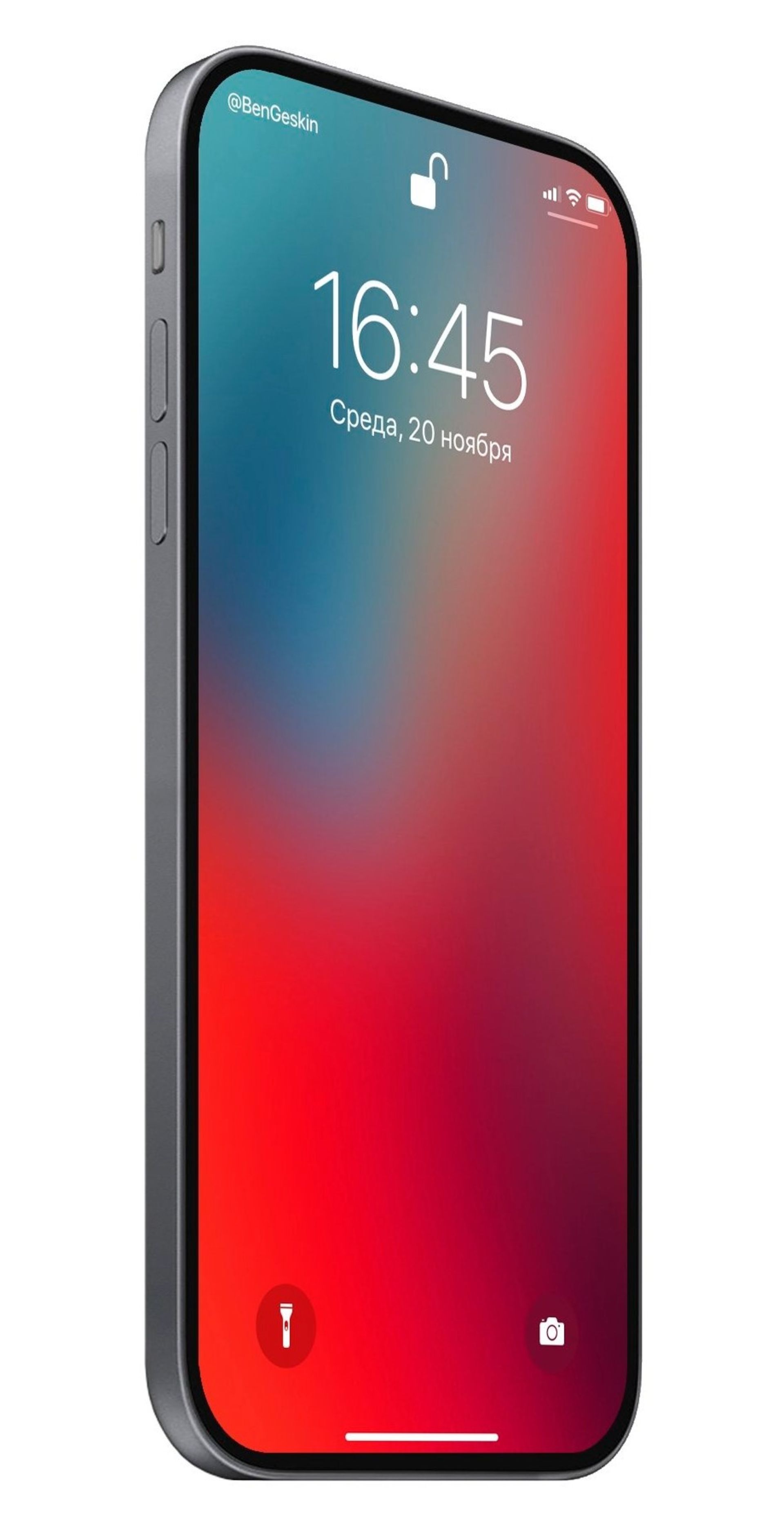 زیباترین طراحی آیفون را ببینید؛ موبایلی به سبک آیپد پرو!_سمسون 6 کانسپت گوشی آیفون از جلو