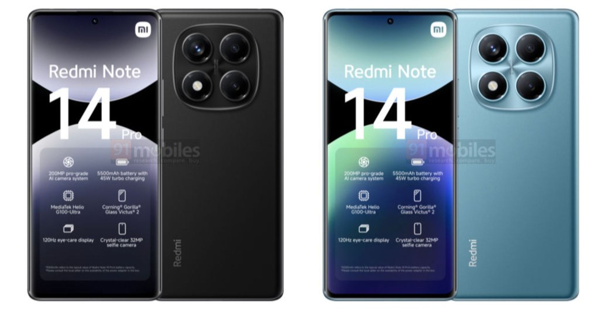 ردندرهای نسخه 4G ردمی نوت ۱۴ پرو