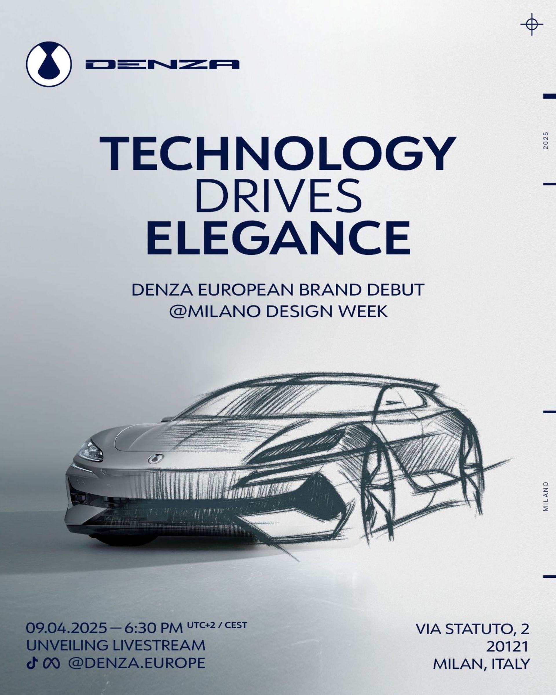 پوستر معرفی برند دنزا از سوی BYD در بازار اروپا