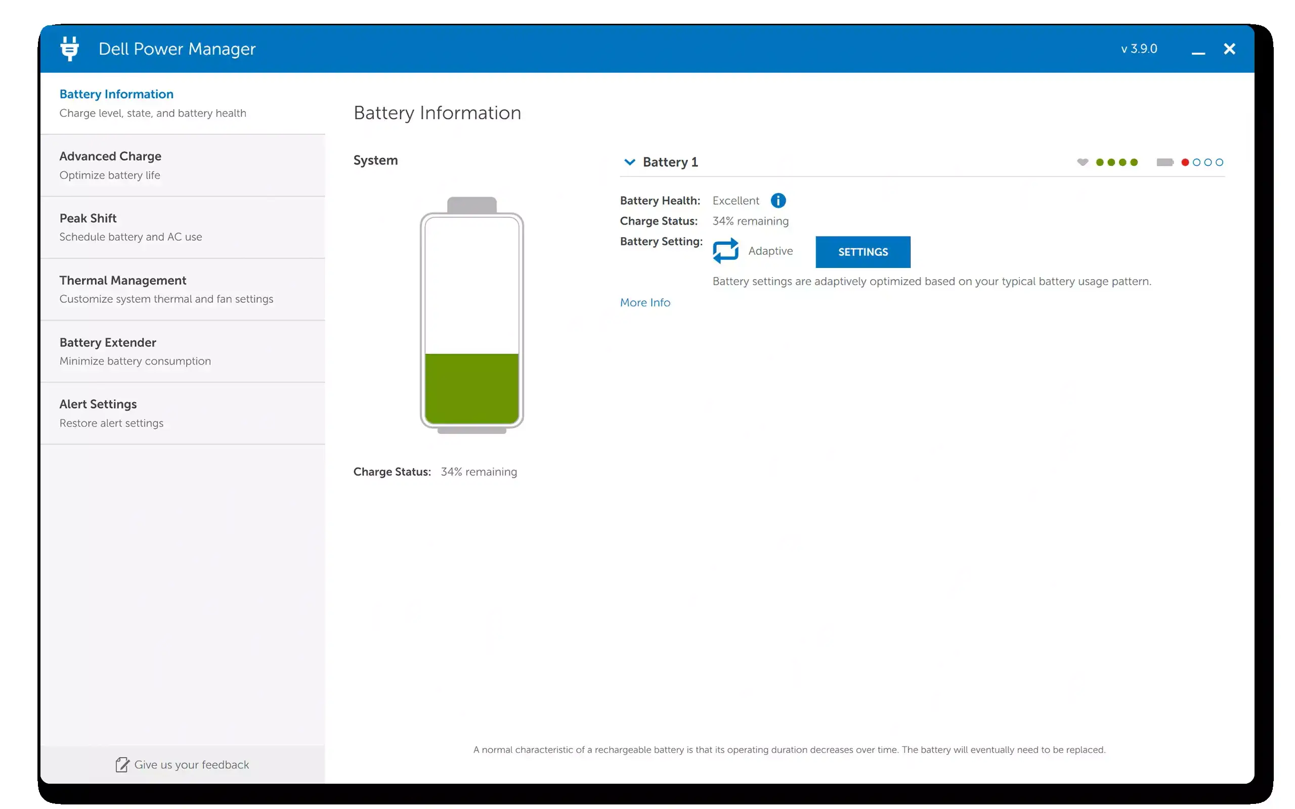 بازدید سلامت باتری لپ تاپ دل: نحوه تست حالت باتری در ویندوز_سمسون 7 بررسی سلامت باتری با استفاده از Dell Power Manager