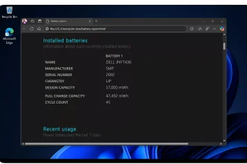 بررسی سلامت باتری در ویندوز