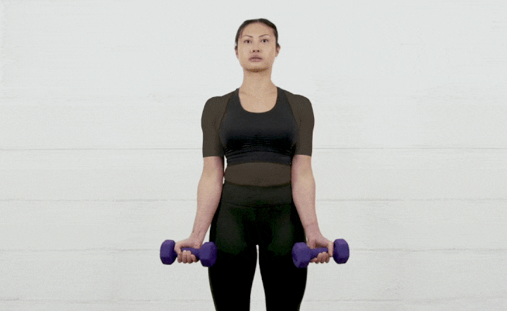 حرکات بدنسازی با دمبل؛ ۲۷ تمرین و انواع حرکات با دمبل_سمسون 64 ورزش با دمبل - جلوبازو با دمبل