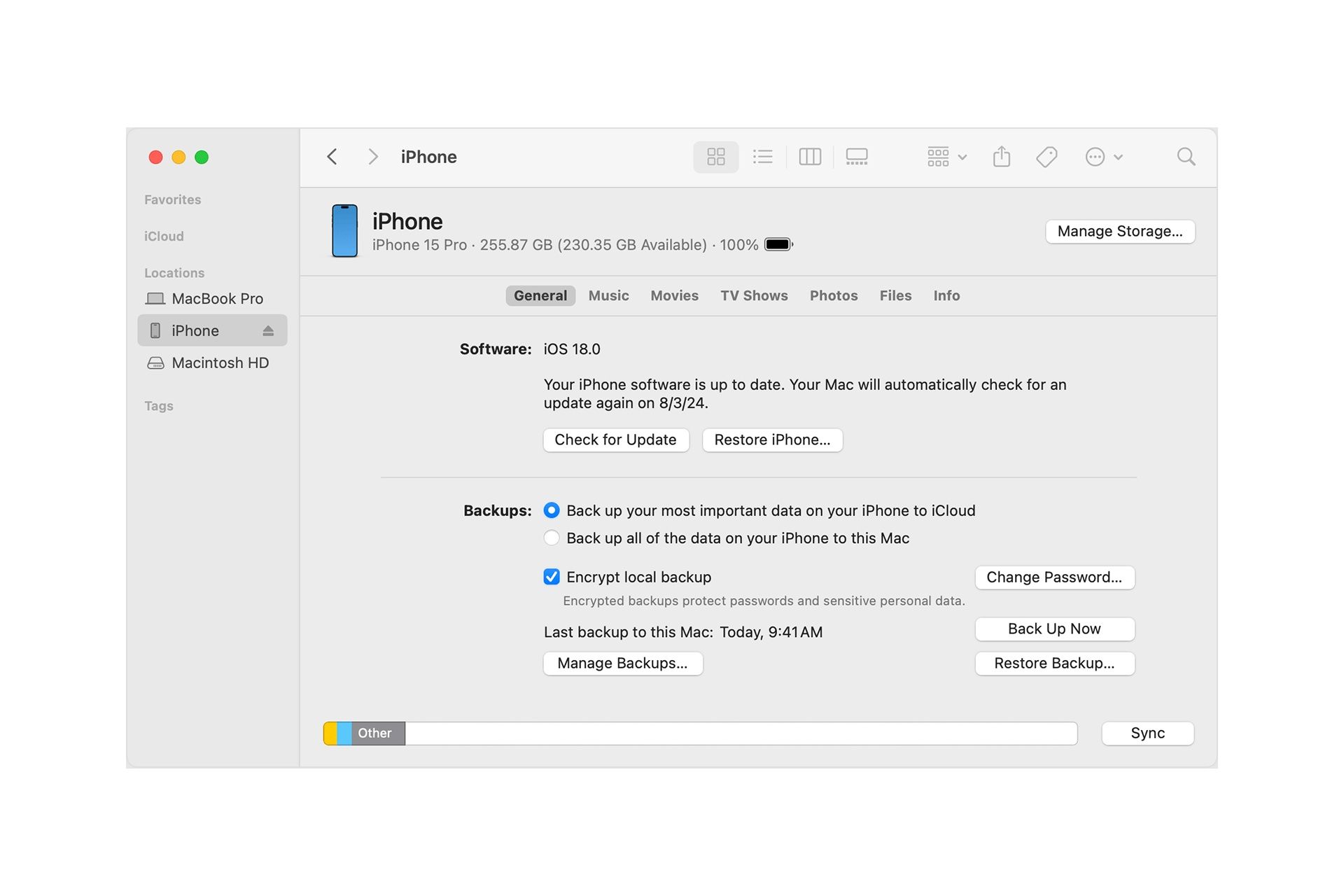 برنامه‌ی فایندر در مک او اس سکویا