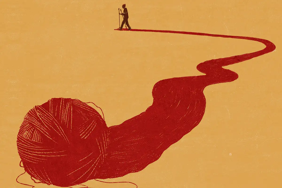 مقصد از خلقت انسان چیست؟_سمسون 24 مرد در انتهای کاموای قرمز باز شده