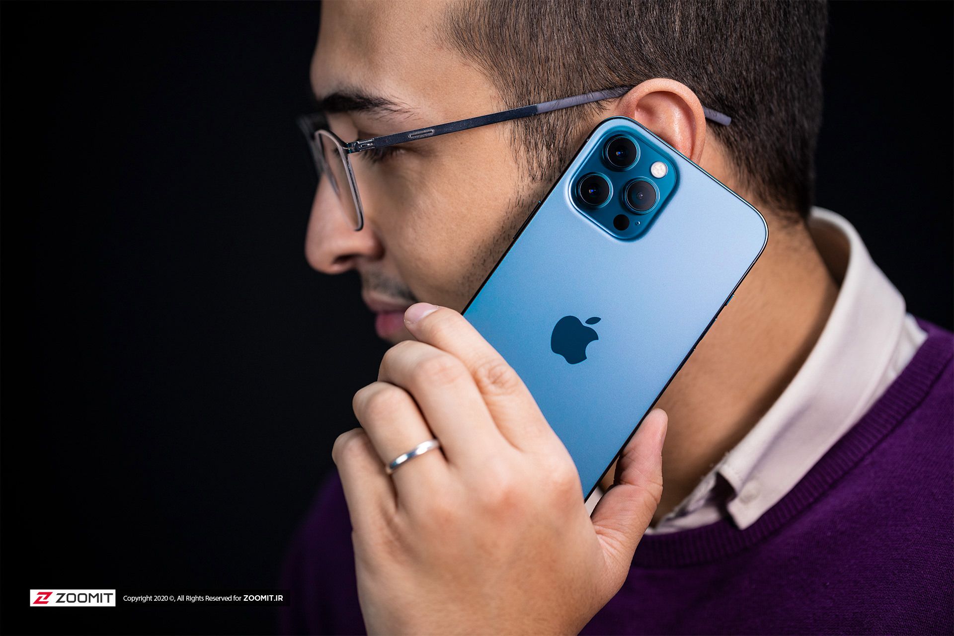 آیفون ۱۲ پرو مکس حین تماس تلفنی